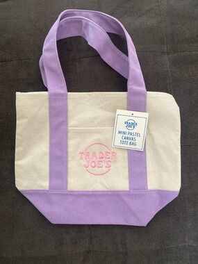 Trader Joe’s mini canvas lilac tote